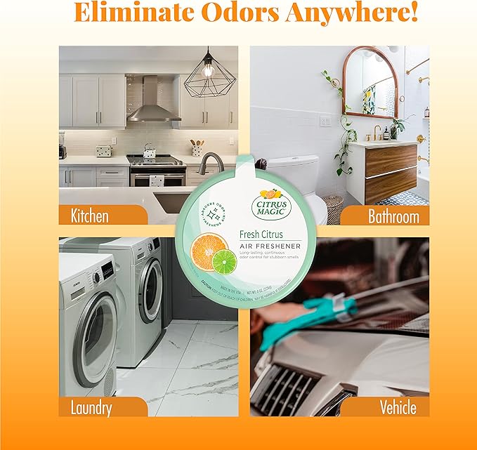 Citrus Magic 2-Pack Solid Air Freshener, 8-Ounce, Citrus