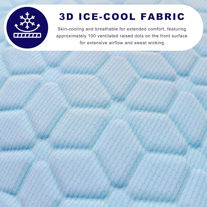 Gel Car Seat Cushion, Non-Slip Breathable Automotive Front Seat Bottom Cushion Pad, Comfortable & Cooling Seats Cover Interior Mat for Sedans SUVs Trucks, Car Accessories (Blue)