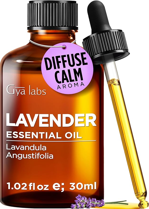 100% Pure Lavender Essential Oil - 1.02 Fl Oz - Lavender Oil for Hair, Skin, Diffuser, Aromatherapy & DIY Candle Making Scent