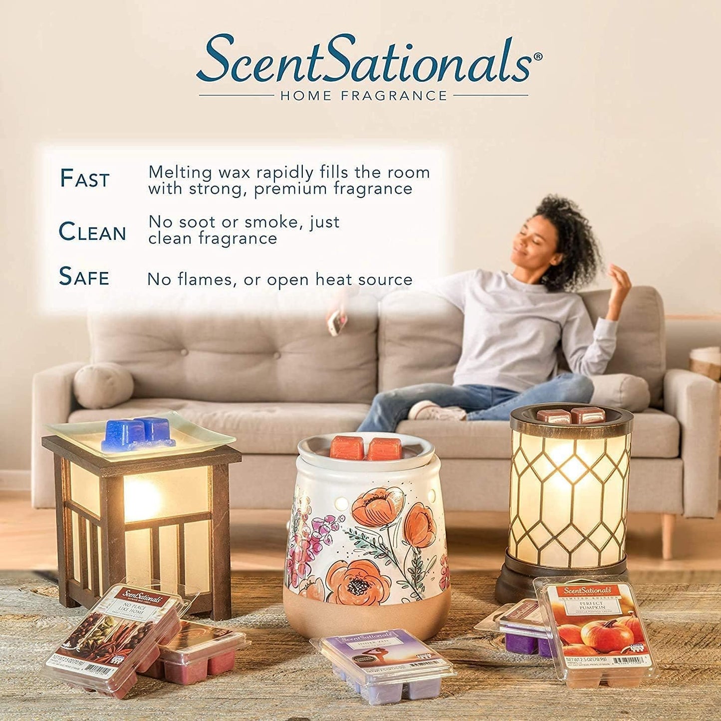 Scentsationals Wax Melts, Wax Cubes Strong Scent - Dreamsicle Cream - Long Lasting Scented Wax Melts for Warmer, 10oz (24-Cubes)