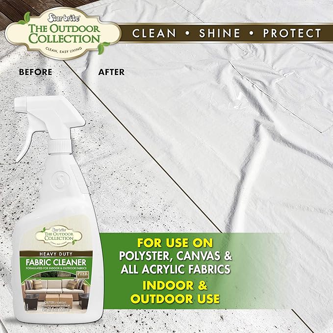 STAR BRITE Outdoor Collection Fabric Cleaner Spray - Ultimate Stain Remover for Outdoor & Patio Fabrics - 32 OZ (054132)
