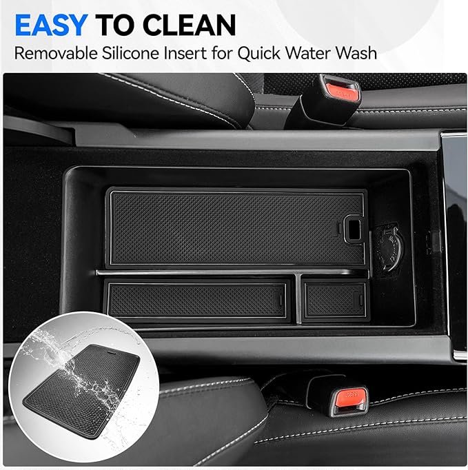 ELECFRESH 4PCS Center Console Organizer Tray for 2025 2026 Toyota Camry Accessories, Armrest Storage Box, Cup Holder, Wireless Charging Mat for Toyota Camry