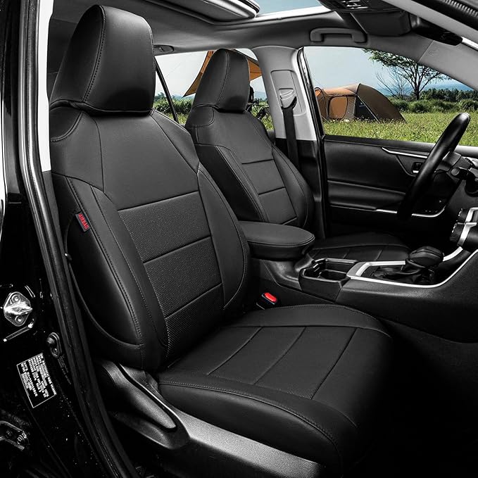 coverdream 2026 Rav4 Seat Covers Custom Fit for 2026 Toyota Rav4 Hybrid (LE,XLE Premium) SUV,Full Set Luxury Waterproof Leather Car Seat Protector