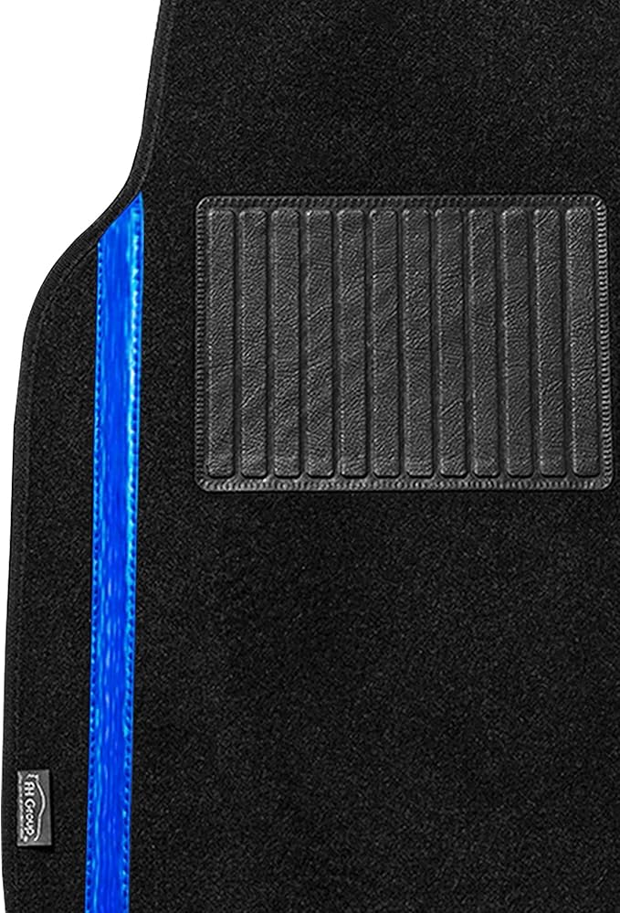 FH Group Universal Fit Car Floor Mats – All-Purpose Carpet Floor Mats & Protectors for Cars, SUVs & Trucks, Durable Automotive Carpet Mats, Blue & Black