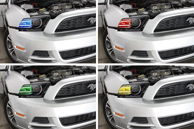 iJDMTOY RGBW Multicolor LED DRL Board Lighting Kit Compatible with 2013-2014 Ford Mustang, Control_by_Smartphone
