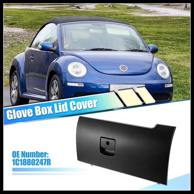 Dash Glove Box Door Lid Cover for Volkswagen Beetle 2006-2010 Glove Compartment Lid No.1C1880247R Black Durable Material