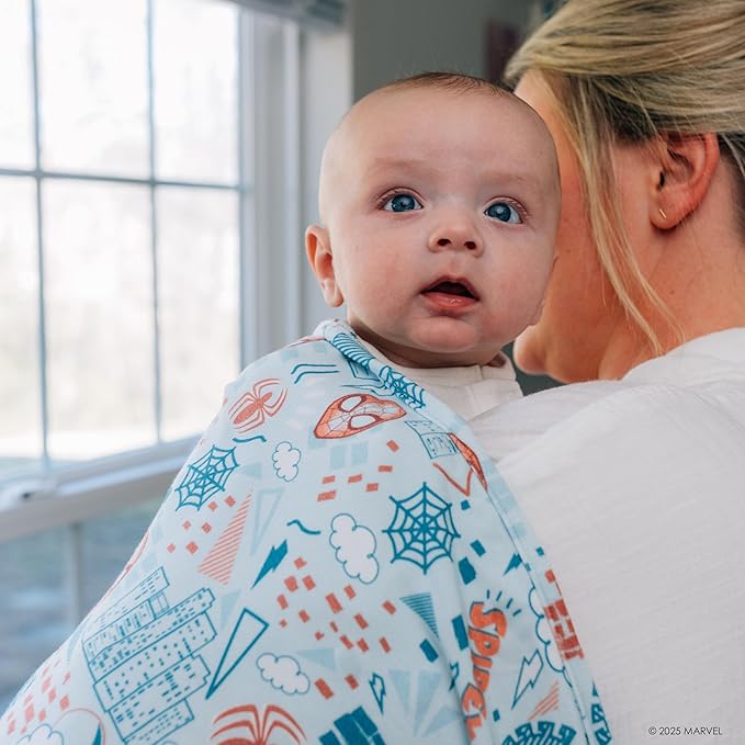 Milk Snob Marvel Infant Boy/Girl Swaddle Blanket, Soft Receiving, Security and Play, Toddler Infant Newborn Bedding, Baby Shower, Baby Registry Gift (Spider-Man Sketch Book) 34 * 34 inches