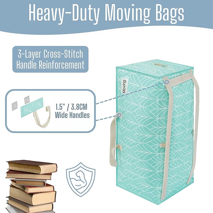 VENO 8 Pack Heavy Duty Moving Bags with Backpack Straps, Zippers & Handles, Extra Large Packing Bags for College Dorm Essentials, Moving Supplies Alternative to Cardboard Moving Boxes