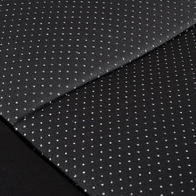 Car Seat Cushions Cover, 2pcs PU Leather Car Seat Covers Car Seat Protector for Car Driver and Passenger Seat Bottom (Width 20.8×deep 21×Thick 0.35 inch) (Black-B)