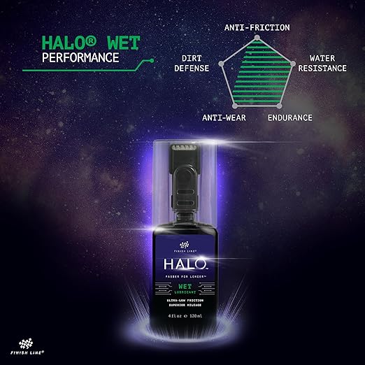 Halo Wax Bike Chain Lubricant | Premium Bicycle Care for Extended Drivetrain Performance Efficiency | Bottle with Smart Luber, 4 fl oz / 120 ml