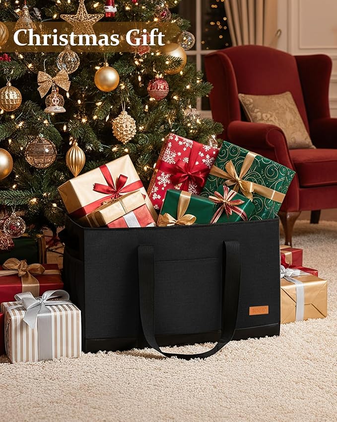 WONDAY Extra Large Utility Tote Bag - Standing Reusable Grocery Bag with Handle