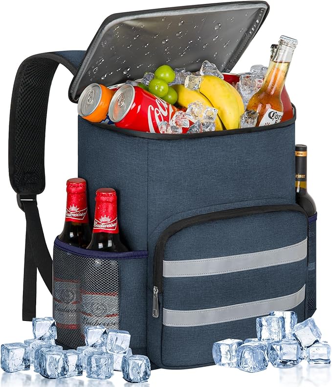 Backpack Cooler - 54 Cans Insulated Leak Proof Cooler Backpack for Men & Women, Cooler Bag Portable Picnic Camping Beach Hiking BBQ Lunch Backpack for Men and Women -Blue