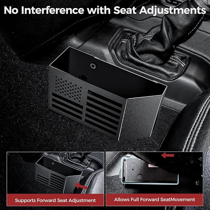 DIAMOOKY Metal Magnetic Center Console Organizer for Jeep Wrangler JL JLU 4XE 2018-2026 & Gladiator JT 2020-2026 Accessories Gear Shift Storage Box, Flag (Not for JK/JKU)