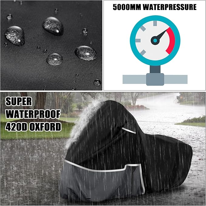 Waterproof Motorcycle Cover Replace for Indian Chieftain/Challenger, 420D Oxford Cloth Customized Motorcycle Cover for Snow Rain Dust Protection (Chieftain)
