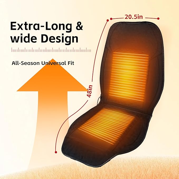Seat Covers Black Crystal Fleece, 48 x 21 Inch, Extra Large Seat Cushion Luxury Crystal Fleece Anti-Slip Design