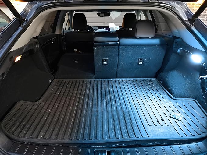 iJDMTOY Super Bright 2W High Power Aqua Ice Blue Full LED Trunk Cargo Area Light w/Switch Compatible with Lexus, Compatible with Toyota, Powered by 18-SMD LED Diodes