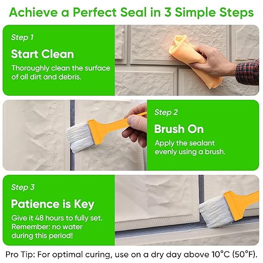 Transparent Waterproof Sealant 17oz - Invisible Protective Coating for Roof, Bathroom Tile & Walls, Indoor/Outdoor Waterproof Solution
