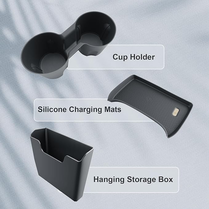 BIBIBO 3Pack 2024 2025 2026 Crosstrek Center Console Organizer for 2023-2026 Subaru Crosstrek/2024+ Impreza Armrest Hanging Organizer + Insert Cup Holder+ Wireless Charging Mats Crosstrek Insert Tray