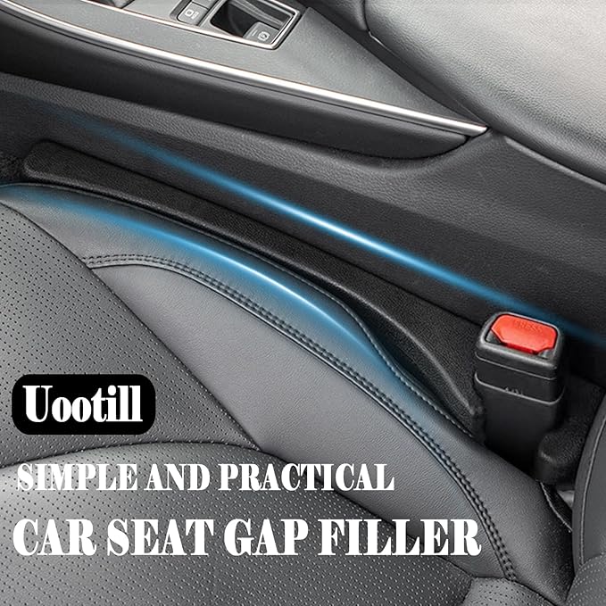 Car Seat Gap Filler Set of 2,Seat Gap Organizer, No Drop Seat Guard,2025 New Car Seat Side Gap Filler Organizer, Drop Seat Guards for Cars (Black 2Pcs)