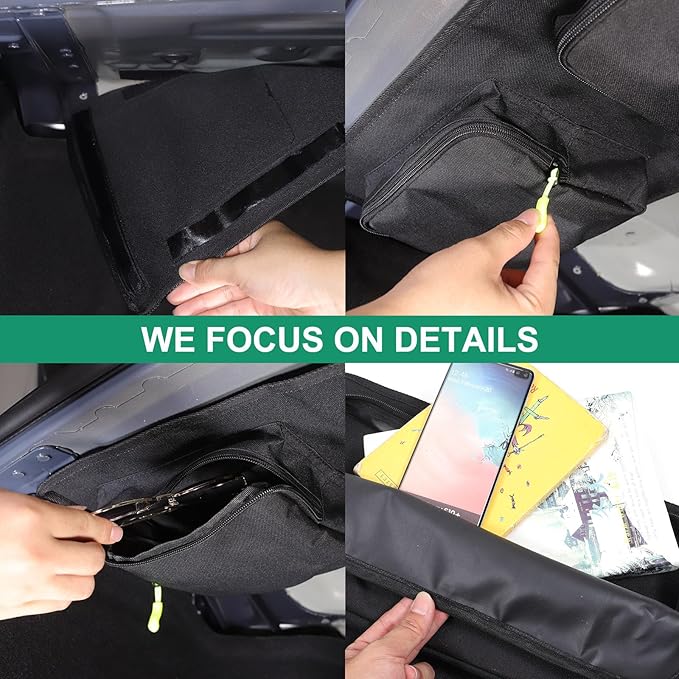 Sekhyna Car Trunk Organizer Storage Bag Compatible with BMW 7 Series Sedan G70 2024,Removable Storage Organizer with 3 Waterproof Zippered Large Storage Pockets and Storage Grid For G70 1PCS