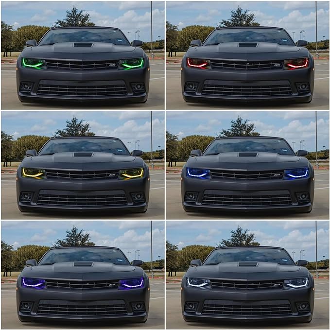 iJDMTOY RGBW Multicolor LED Circuit Board Ambient Lighting Kit Compatible with 2016-2020 Chevrolet Camaro, Control_By_Smartphone