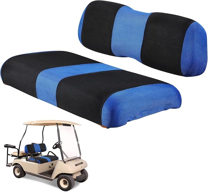 Golf Cart Front Seat Cover Kit, Fit for Club Car DS OEM Ordinary Seat Cushion, No Need to Use Gun Nails, Golf Cart Washable Seat Cover, Cool in Summer and Warm in Winter