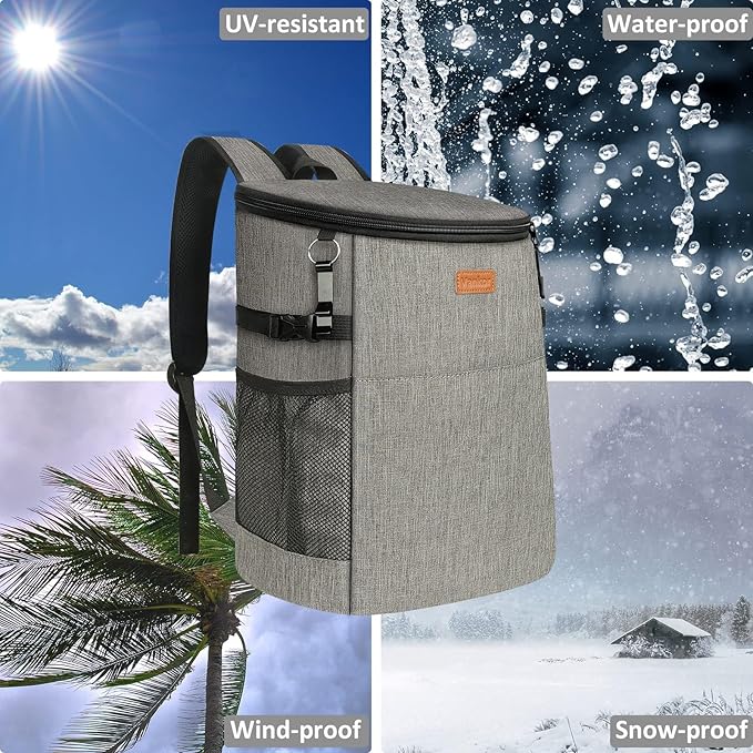 Camping Cooler Backpack 30 45 Cans, Soft Backpack Coolers Insulated Leak Proof Travel Cooler Bag Waterproof Lunch Picnic Beach Work Trip Thermal Bag Drink Beverage Beer Bag Cooler