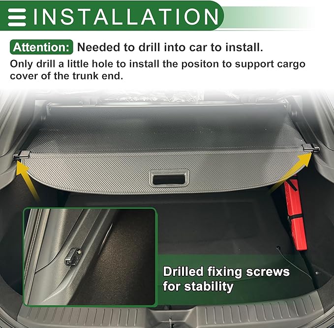 Motoforti Car Trunk Retractable Cargo Cover for Jeep Wrangler JL JLU 4Door HARD TOP 2018-2021 Rear Trunk Parcel Shelf Luggage Security Shield Shade Cover Black Carbon Fiber