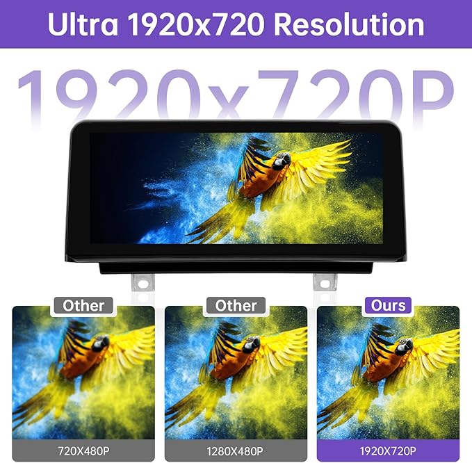 NINETOM 2026 Upgraded 10.25" Touchscreen Wireless CarPlay Android Auto Receiver Compatible with BMW 3/4 Series F30/F31/F32/F33/F34/F36 (2012–2016), for NBT System