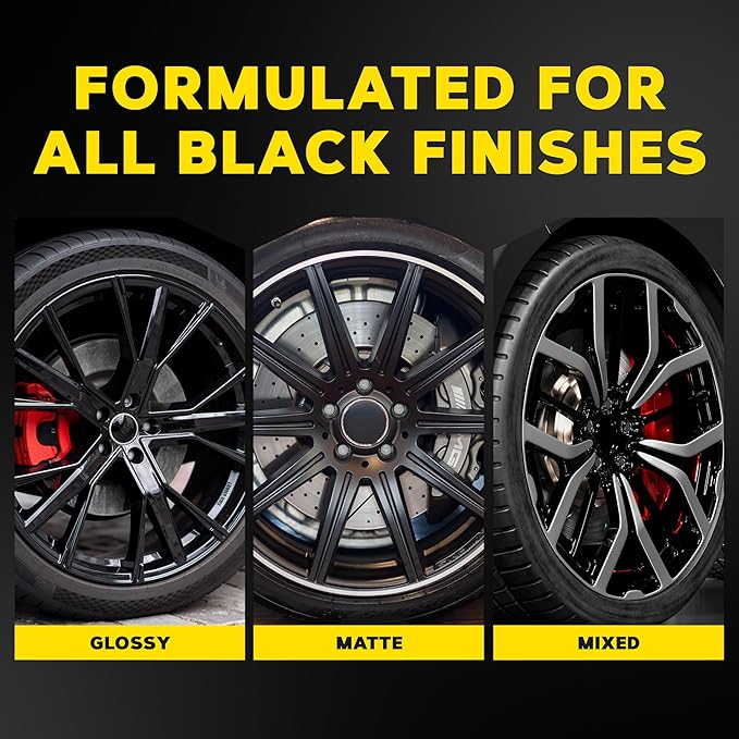 Meguiar's Hot Rims Black Wheel Cleaner, Deep Foaming Gel Specially Formulated to Effectively Clean Matte, Gloss, Satin, and Chrome Black Wheels, 24 Oz Spray Bottle
