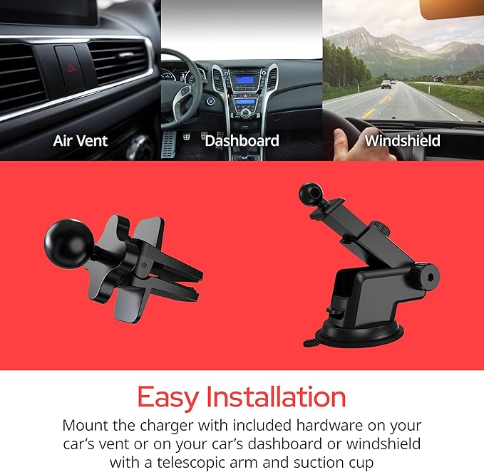 Verbatim Charge 'n’ Drive Qi2 Magnetic Wireless Car Charger