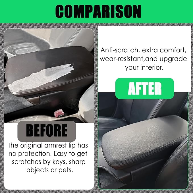 Center Console Cover for Toyota Avalon 2013-2018, Leather Middle Console Cover Scratch-Resistant & Stylish Upgrade for Toyota Avalon 2013 2014 2015 2016 2017 2018 Interior Accessories