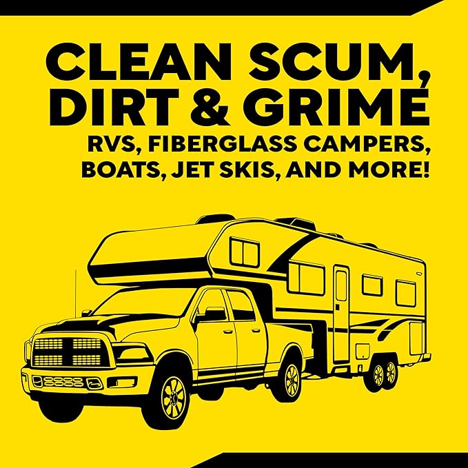 Meguiar's M43 Marine/RV Boat Wash, pH-Balanced Boat/RV Wash for Protecting Fiberglass and Gel Coat, Streak-Free Shine that Keeps Surfaces Clean and Protected, 64 Oz