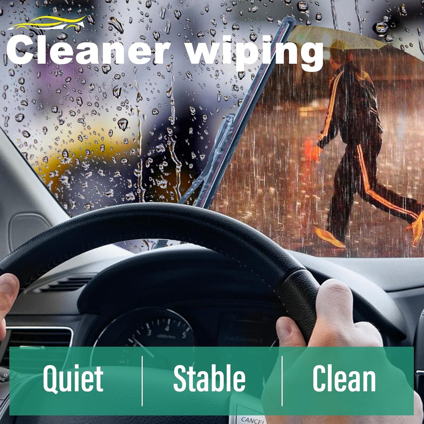 26" 19" 16" Windshield Wiper Blades Replacement for Toyota Prius 2010 2011 2012 2013 2014 2015 Premium All Weather Front Rear Wipers Set - OEM Quality (Pack of 3)