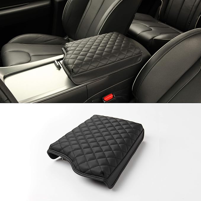 KMMOTORS Center Console Cover for Hyundai Palisade(2019-2025), Thick Pad, Armrest Cushion, Interior Accessories, Protector, Funda para consola de Palisade (Palisade, Black)