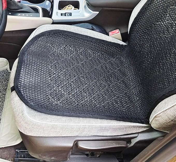 acdiac 1Pcs Summer Cooling Breathable 3D Air Mesh Car Seat Cushion Pad Cover Universal Fit for Car Truck Pickup SUV Bus Driver's Seat (Black)
