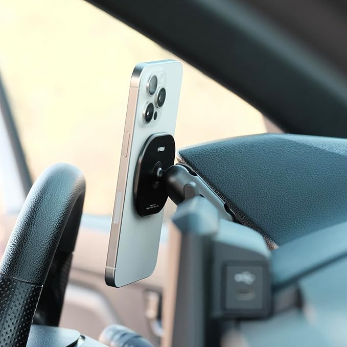 Offroam Non-Charging Phone Mount Made for MagSafe and Made for Toyota Tacoma 2024-2026 and Made for 4Runner 2025-2026, Aluminum, Dashboard Mounting, 360-Degree Adjustable, High Strength Magnets