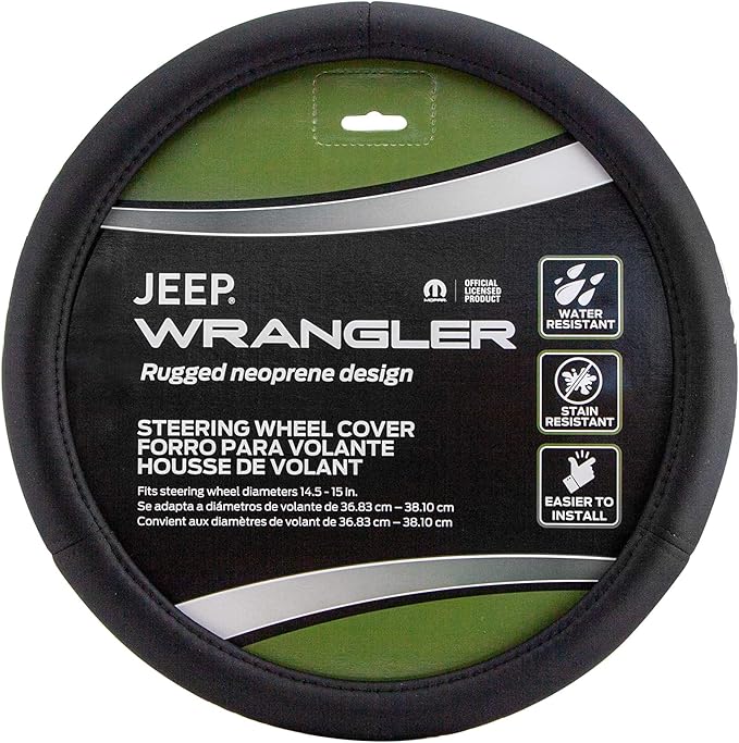 Plasticolor 006712R01 Steering Wheel Cover compatable with Jeep Wrangler