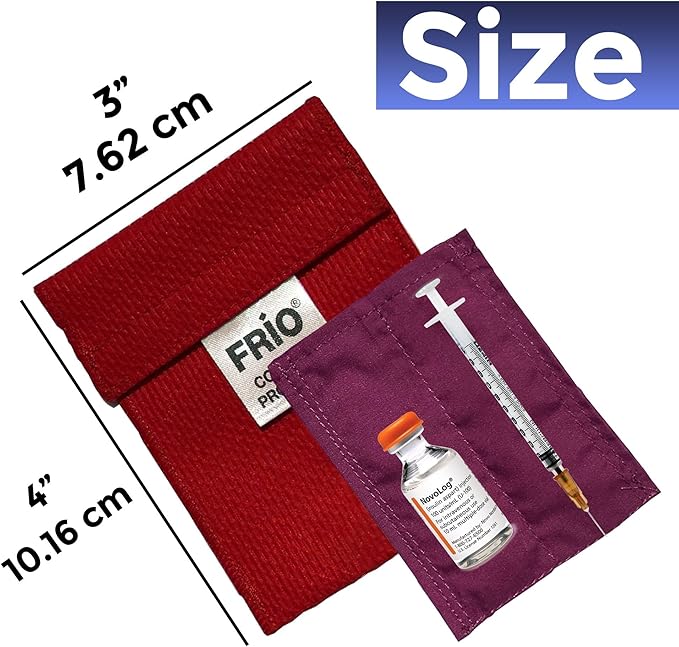 FRIO Cooling Wallet - Insulin Cooler for 45+ Hours of Stress Free On The Go - Red Mini