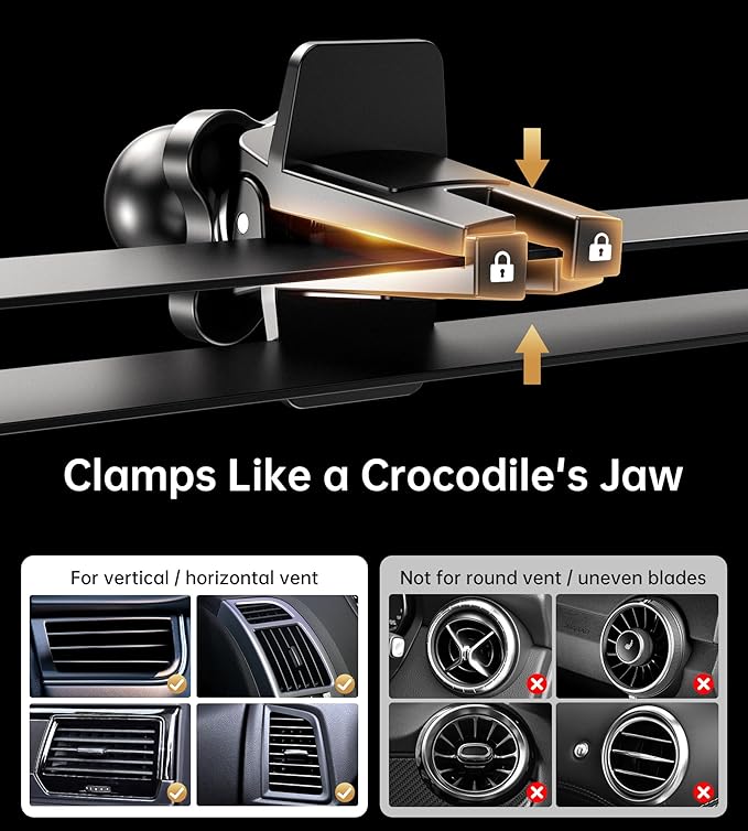 for Magsafe Car Mount Charger 2026 New [Qi2 Certified-15W], 360° Rotatation [Dash & Vent] Wireless Car Charger, for iPhone 17 16 15 14 13 12 Series, for Magnetic iPhone Car Accessories, Black
