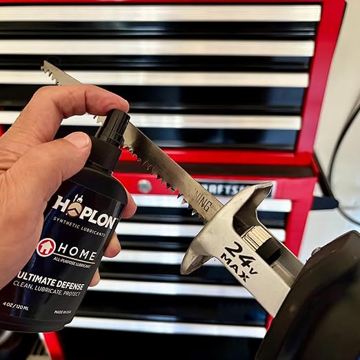 HOPLON Home Duo — 5oz Synthetic Ester Lubricant Spray & Needle, Stops Squeaks & Rust on Door Hinges, Garage Doors, Sliding Tracks, Window Frames & Door Locks, No Mess, Low Odor, Made in USA