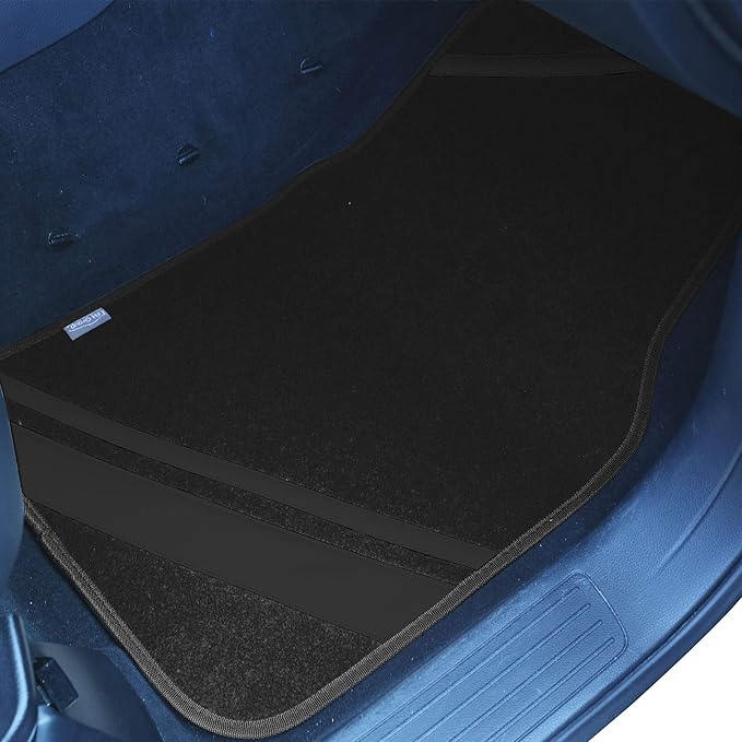 FH Group Car Floor Mats - Carpet Floor Mats for Cars, Universal Fit Automotive Floor Mats, All Purpose Car Floor Mats, Carpet Protector Mat for Most Sedan, SUV, Truck Floor Mats Black
