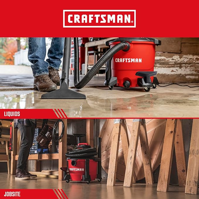 CRAFTSMAN CMXZVBE38683 1-7/8 in. Wet Nozzle Wet Dry Vac Attachment, Industrial-Grade Shop Vacuum Accessory for Cleaning Large Liquid Messes, Fits 1-7/8 in. Hose Diameter