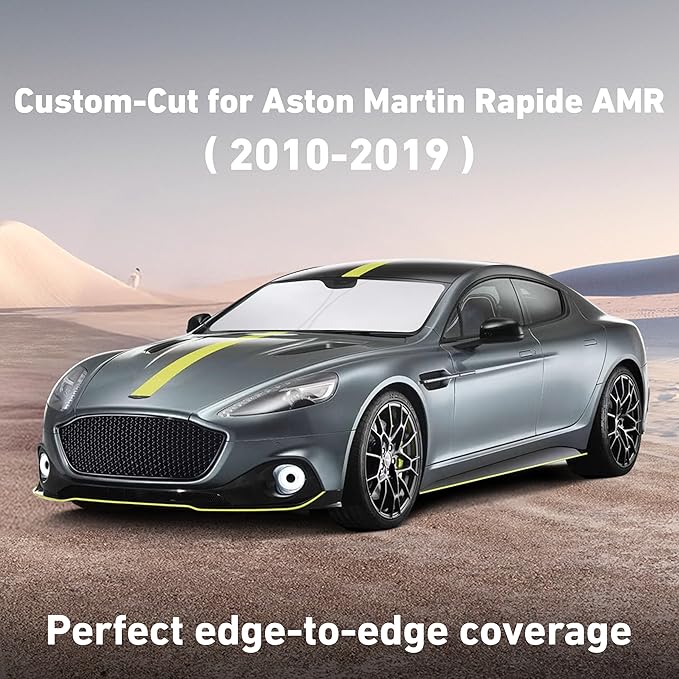 Econour Windshield Sunshade for Aston Martin Rapide, Rapide AMR 2010-2017, 2018, 2019 Sun Visor for Front Window Sun Shade Cover, UV Blocker & Protector, Car Accessories