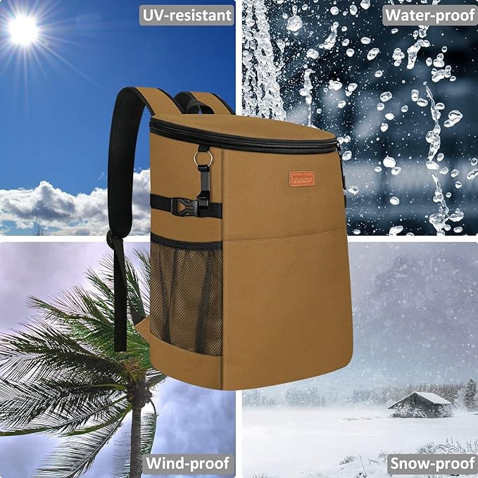 Camping Cooler Backpack 30 45 Cans, Soft Backpack Coolers Insulated Leak Proof Travel Cooler Bag Waterproof Lunch Picnic Beach Work Trip Thermal Bag Drink Beverage Beer Bag Cooler