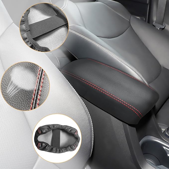 Compatible with Center Console Armrest Cover for Toyota Corolla 2020 2021 2022 2023 2024 Leather Arm Rest Storage Box Lids Cushion Protector Pad