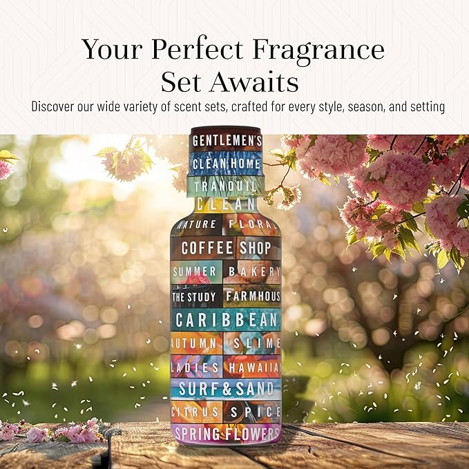 P&J Trading Fragrance Oils for Diffusers for Home Spring Set Fragrance Scents for Candle Making - Soap Making - Car Diffuser Scents - Essential Home Gift Set - Cherry Blossom, Fresh Cut Grass & More