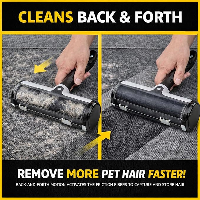 Pet Hair Remover Roller – Reusable Dog & Cat Hair Lint Roller for Couch, Carpet, Furniture, Rugs & Car Seats