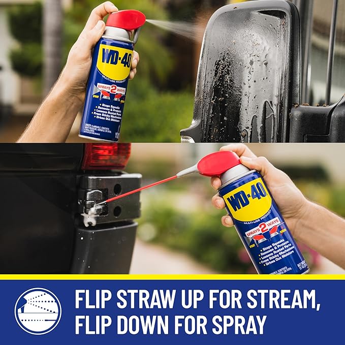 WD-40 Multi-Use Product with Smart Straw Sprays 2 Ways, 8 OZ [12-Pack]