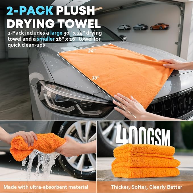 Car Cleaning kit, Car Interior Detailing kit with 10000pa Car Vacuum Cleaner, Wheel Brush, Windshield Cleaner Tool, Microfiber Towel, Wash Mitt, Interior and Exterior Car Wash kit with Bag